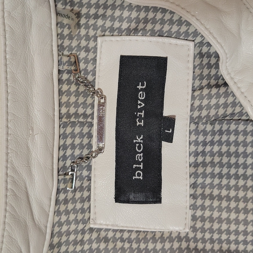 Black Rivet Leather Jacket - Picture 6 of 9